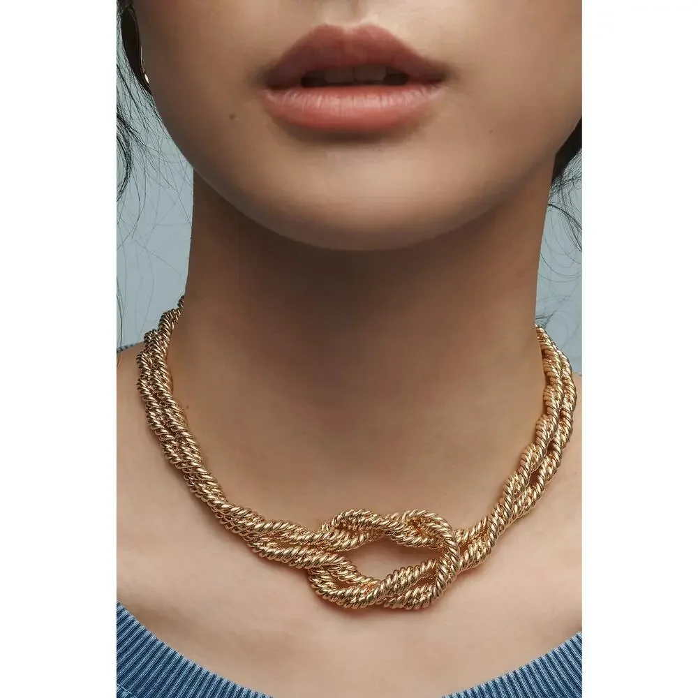 Anthropologie Twisted Nautical Knot Necklace - One Size